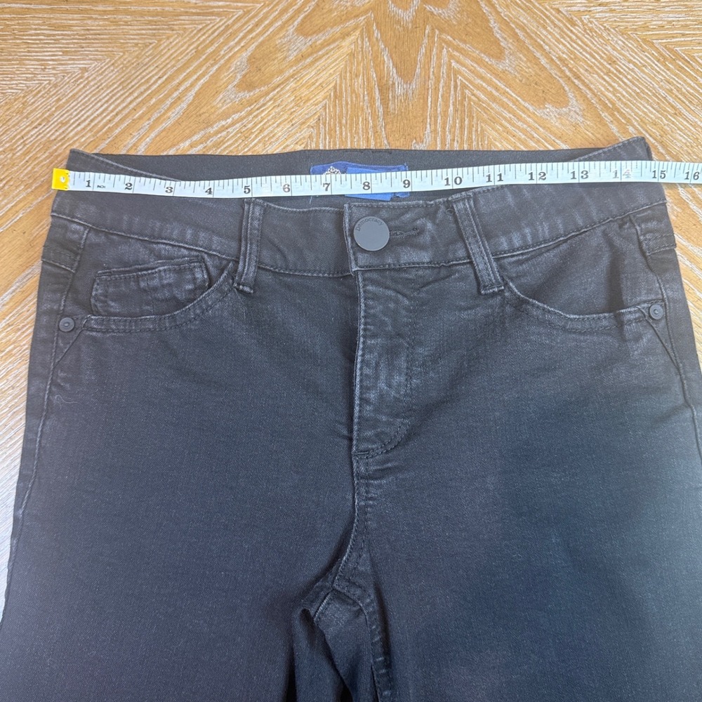 Democracy Itty Bitty Bootcut Jeans Black Ab-solution Stretch Denim Size 4 - Picture 6 of 8